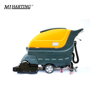 China Source Exporter Double Roller Brush With Low Noise Walk Behind Floor Scrubber Sweeper